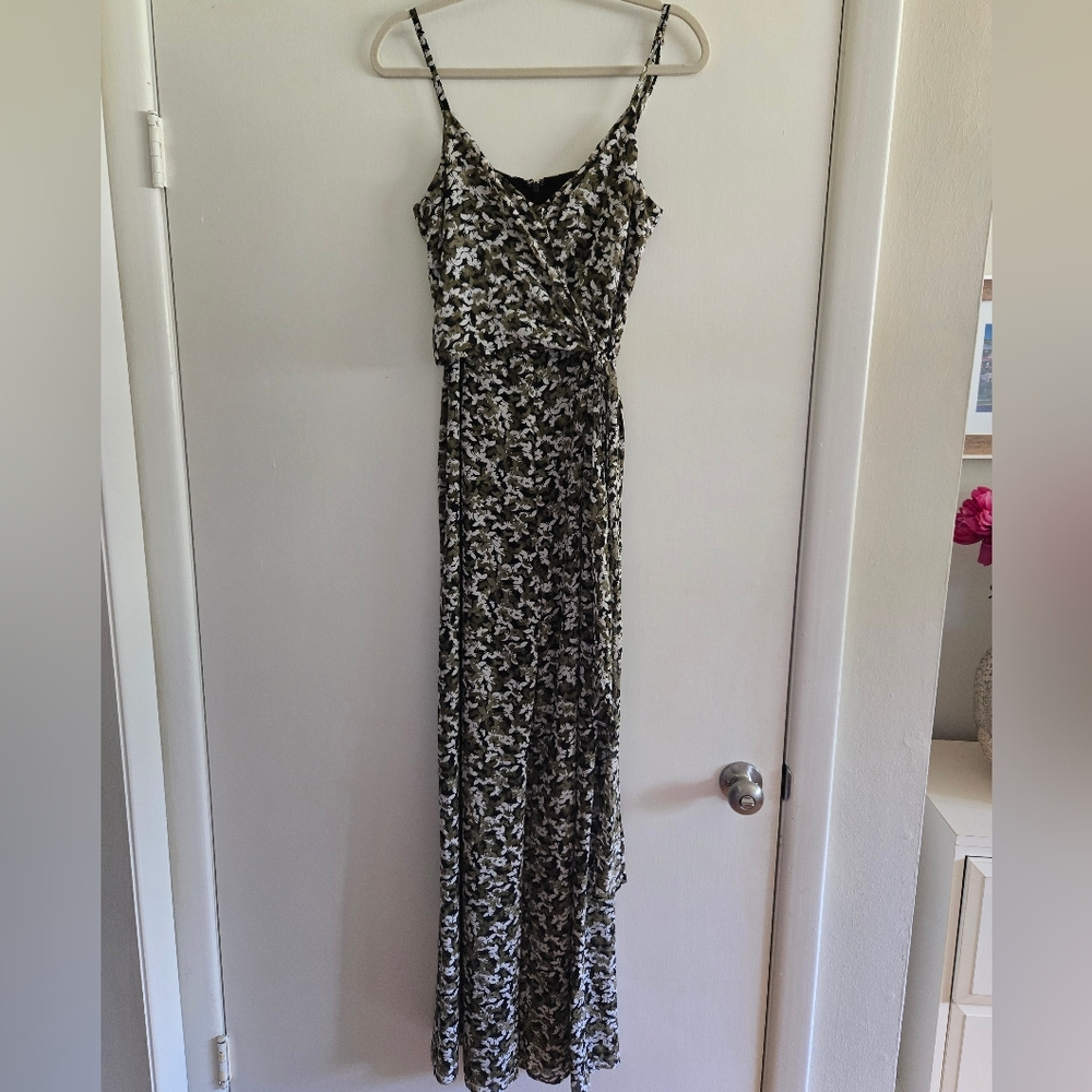 Michael Kors Black, Green, and White Butterfly Jumpsuit